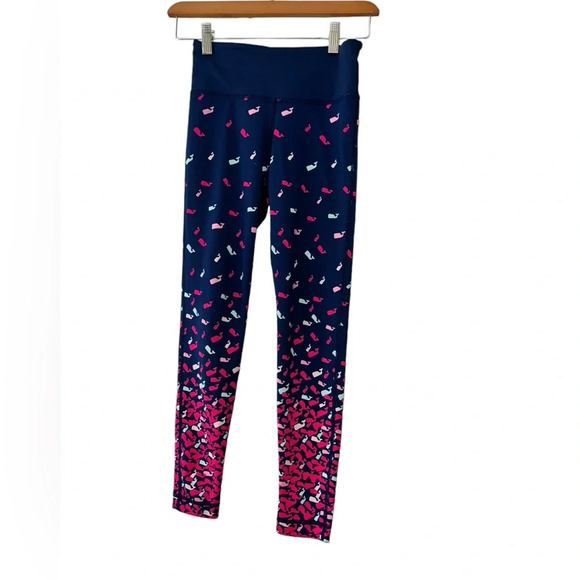 Vineyard vines women’s blue whale print performance leggings sz XXS - Picture 1 of 4